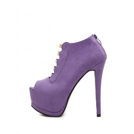 Chic Hollow-Out Peep Toe Platform Stiletto Heels