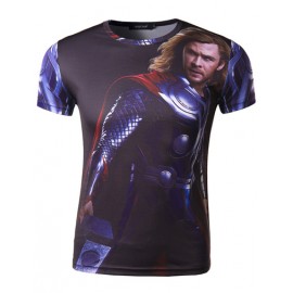 Brilliant Character Print Short Sleeve Slim Fit T-Shirt