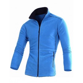 Sporty Slim Fit Zipper Polar Fleece Sweatshirt