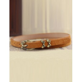 Delicate Bowknot Embellished Belt with Pin Buckle For Women