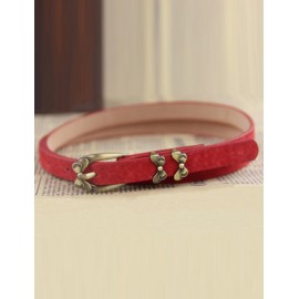 Delicate Bowknot Embellished Belt with Pin Buckle For Women