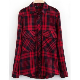 Nordic Flap Patch Pocket Shirt in Tartan Print Size:S-L